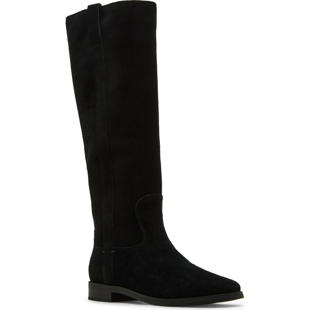 Blondo Deacon Women’s Waterproof Riding Boot Black Suede Size 7.5 Wide Calf NWT